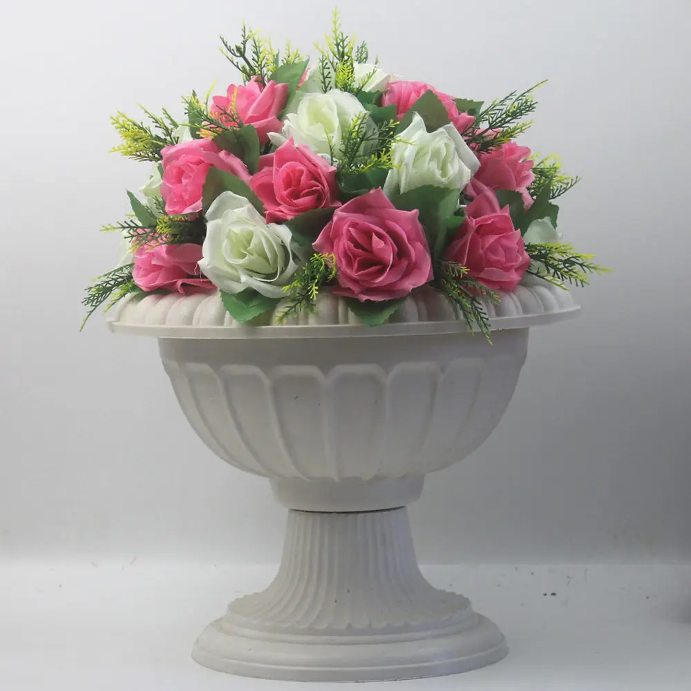 artificial flower outdoor wedding silk rose flower ball bouquet for home restaurant party table centerpiece decoration