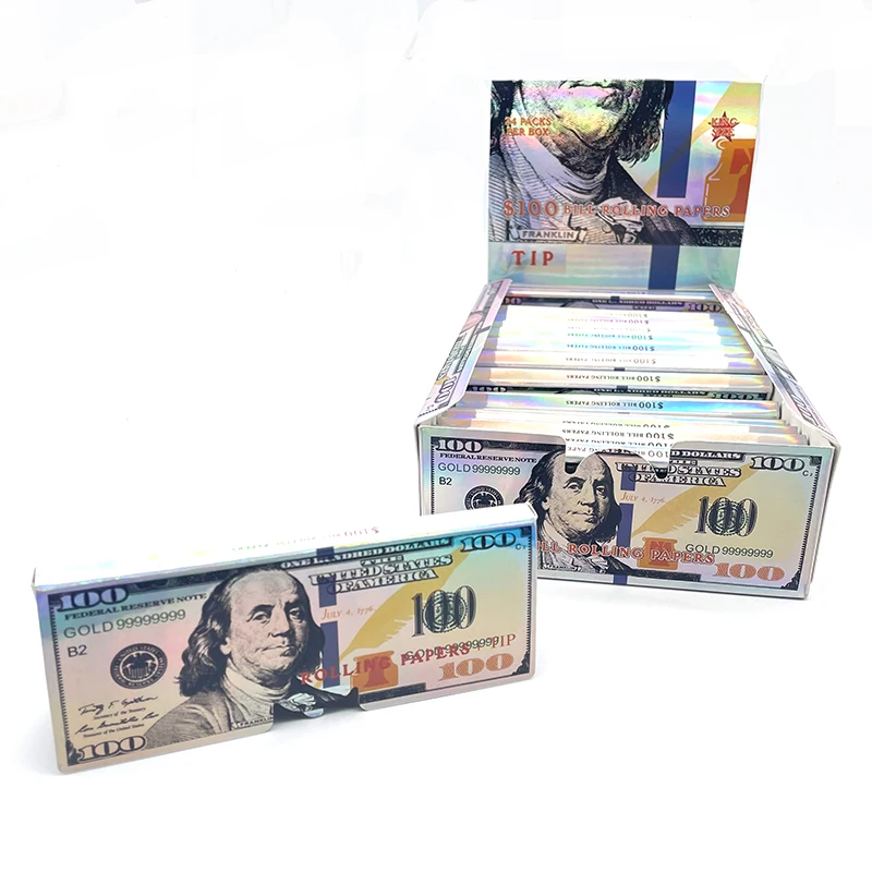 dollar style rolling paper oem logo custom  smoking accessories 20GSM RICE PAPER