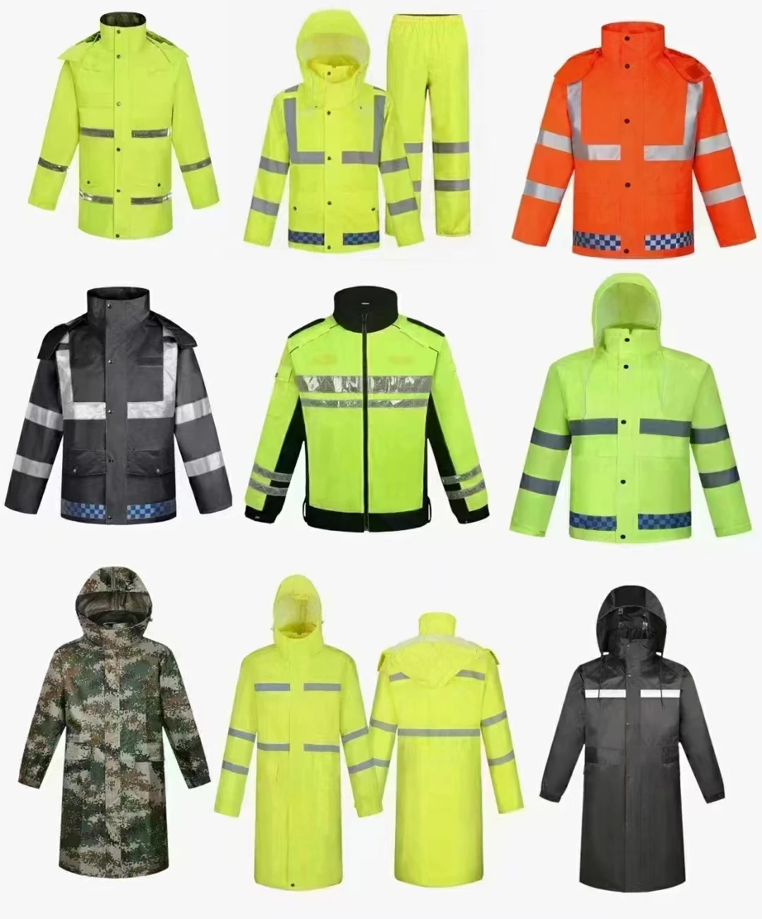 high visibility hi-vis reflective lime bomber quilted lining winter jackets construction cold weather waterproof coats clothing