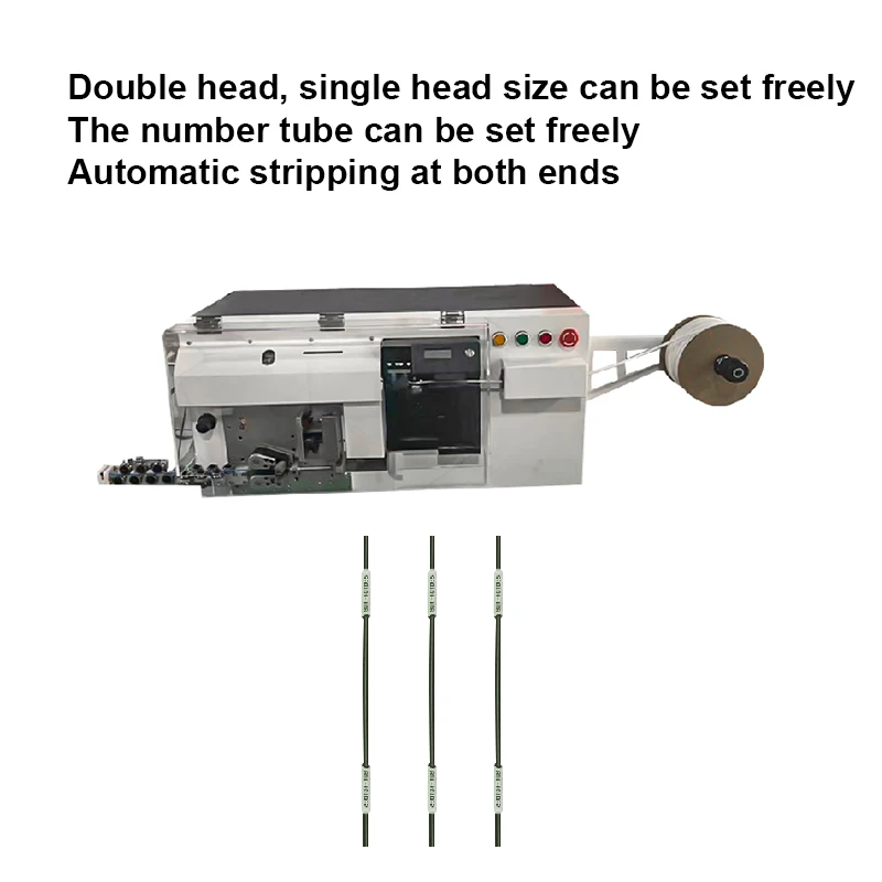 Fully automatic Inserting Number Code Tube machine wire cable cutting stripping crimping marking machine