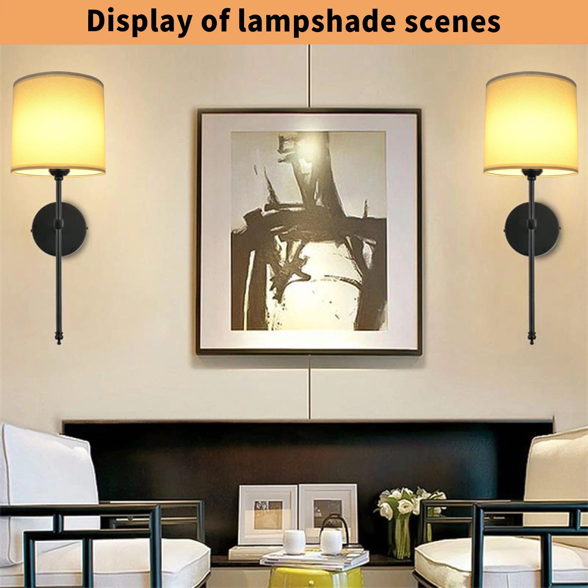 Linen fabric desk lamp lampshade fabric shell cover lighting accessories pendant lamp lampshade linen fabric small lampshade