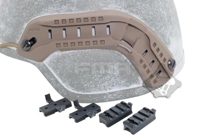 FMA ARC Rails - ACH Mich2000 with helmet rail system accessory TB923 on both sides