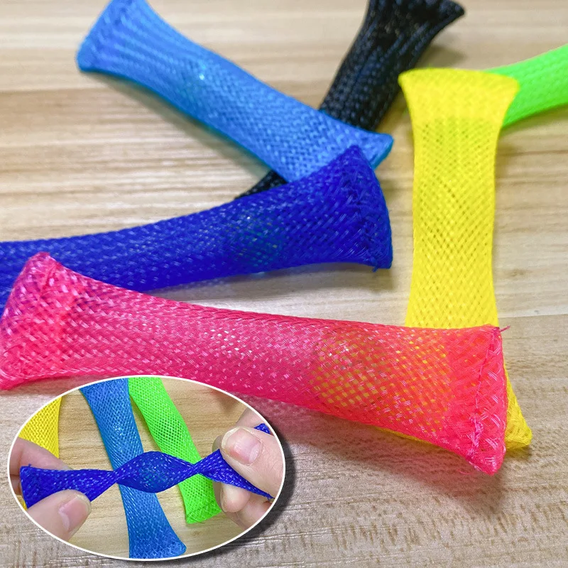 High quality increase attentions sensory finger rings soothing mesh and marble fidgets toy for adults, kids