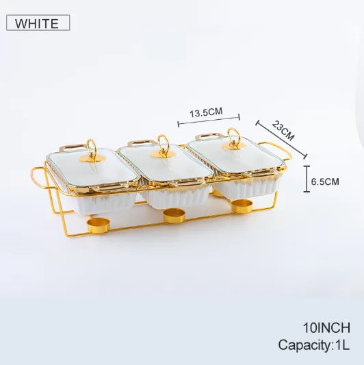 Sample Available Ceramic baking tray household tableware heated soup pot 3pcs baking ware