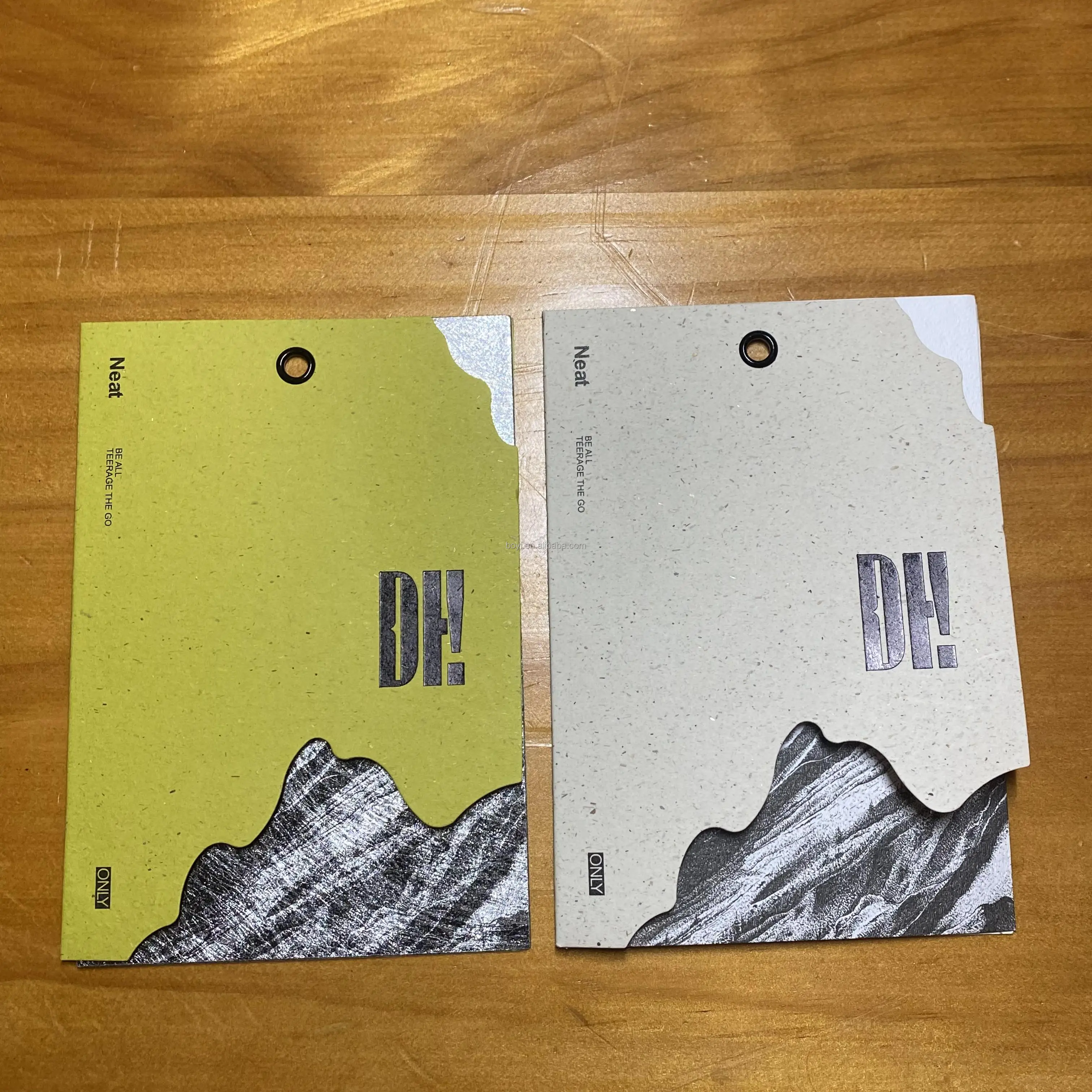 Luxury Recycled Garment Labels Embossed Custom Printing Hang Tags Special Cardboard Clothes Hangtags For Clothing Own Logo