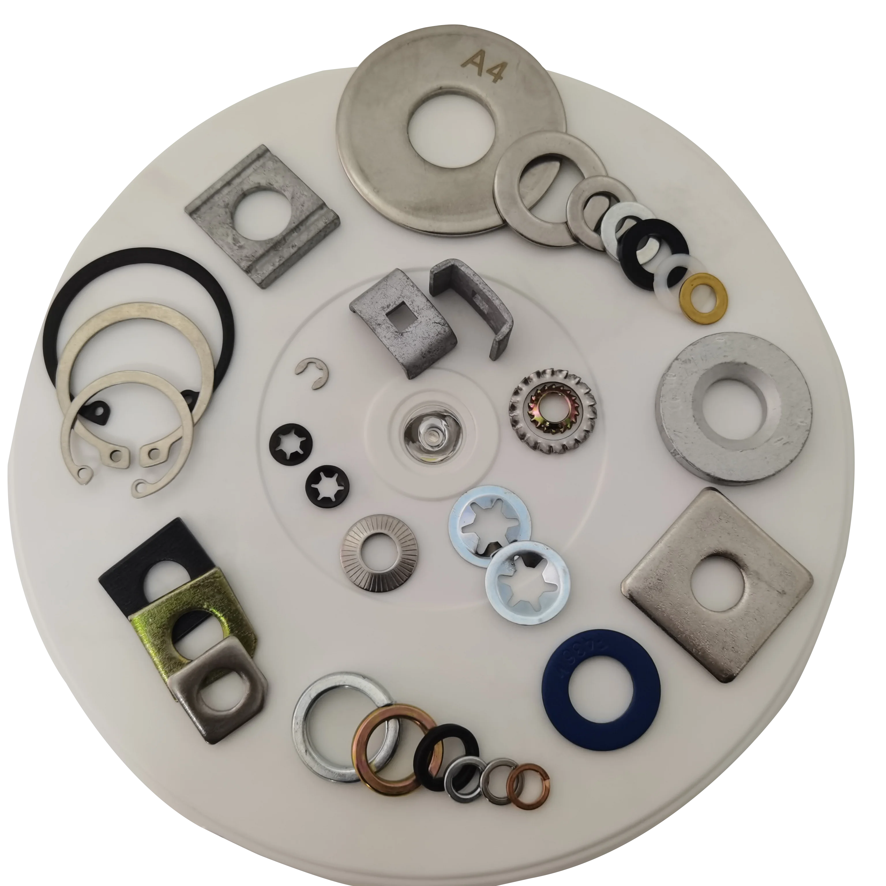 China manufactures wholesale stainless steel lock metal spring round bolts nuts washer galvanized circlip thin shim flat Washer