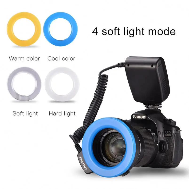 Hot Selling Camera Flash Light RF-550D Speedlite LED Flashing Light Auto Zoom For Canon Nikon Ring Flash Light
