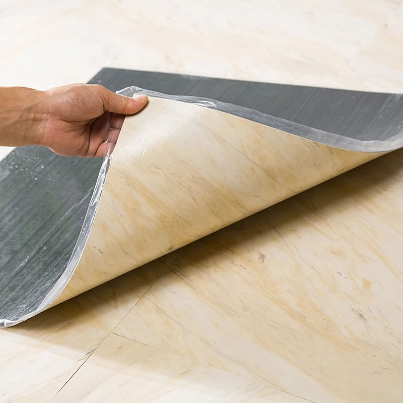 YG series Indoor decoration anti skid marble look self adhesive vinyl flooring self tile for wholesale