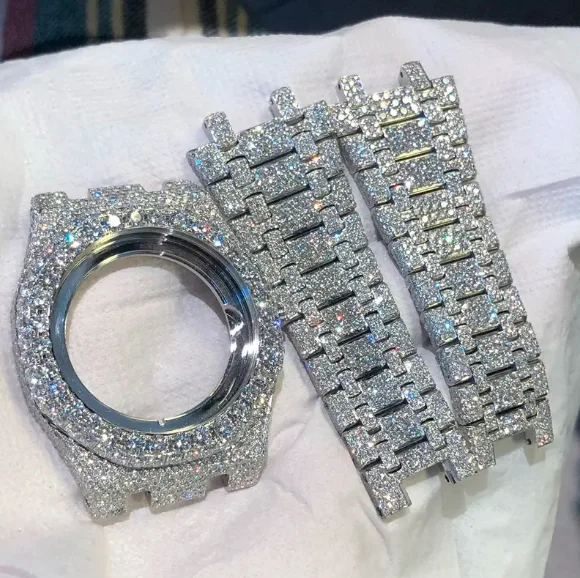 Moissanite Diamond Watch Iced Out Moissanite Hip Hop Watch Moissanite Watch For Rappers