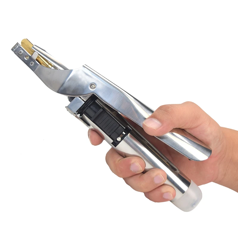 Gas tail cutting scissors Stainless steel piglet tail cutting scissors easy to carry inflatable tail cutting pliers