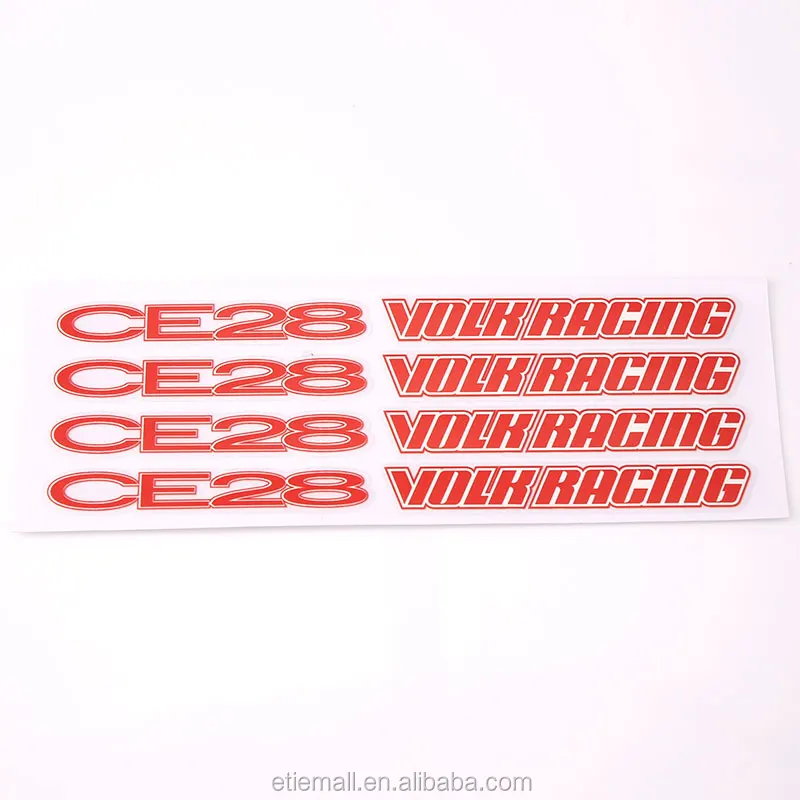 ETIE PVC vinyl waterproof transparent sticker car wheel rim volk racing car wheels custom tire decals