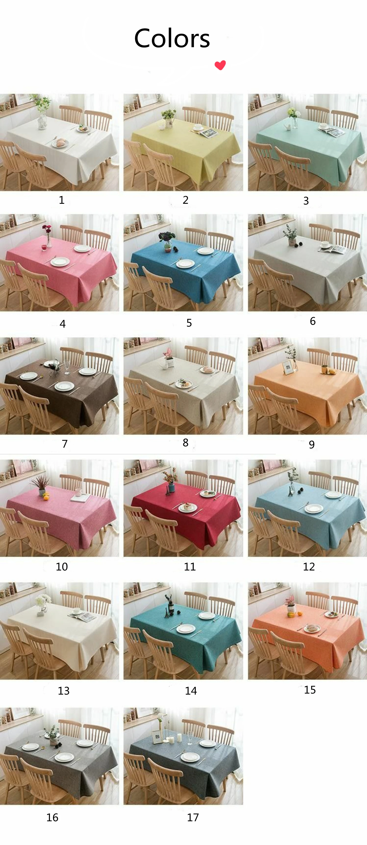 Простые рисунки цветов, семейный обеденный стол, скатерть из хлопка и льна