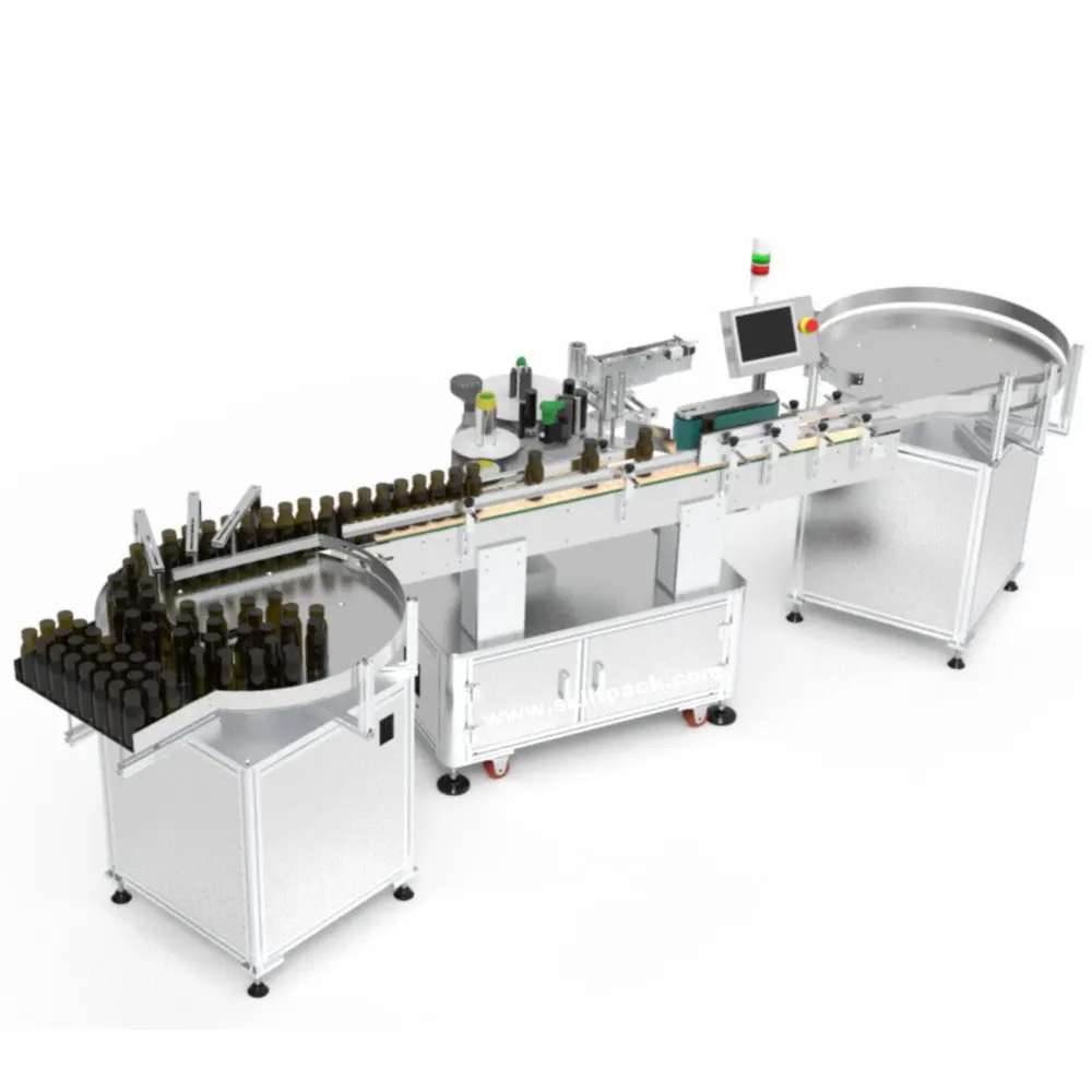 SKILT auto self adhesive sticker labeling machine for round bottle