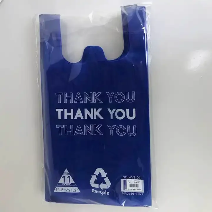 Wholesale Shopping Bag PE Plastic Bags with Custom Logo and Handle Packaging