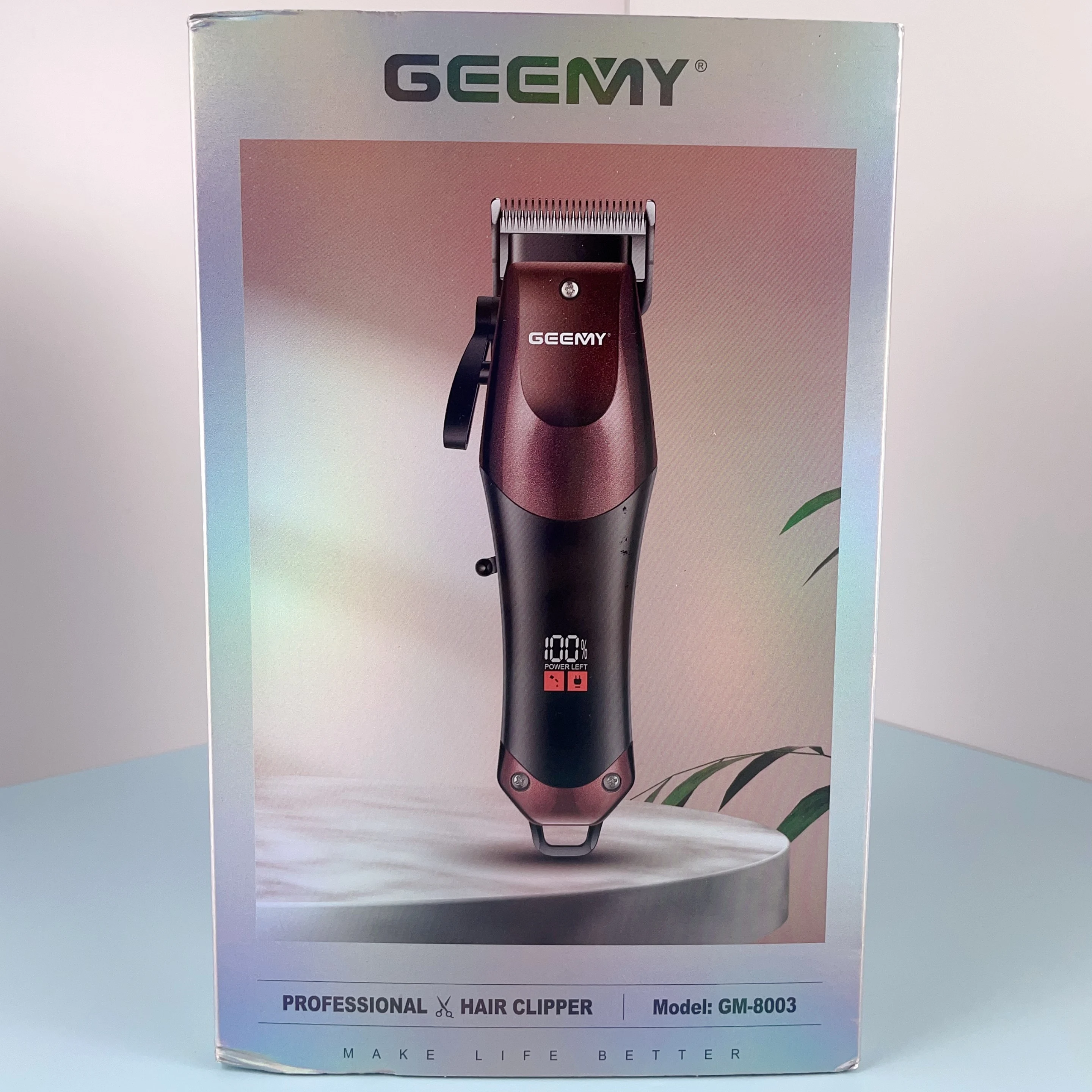 Geemy GM-8003 New Model Hair Cutting Machine Professional Rechargeable Cordless Beard Trimmer Electric Hair Clipper For Men With