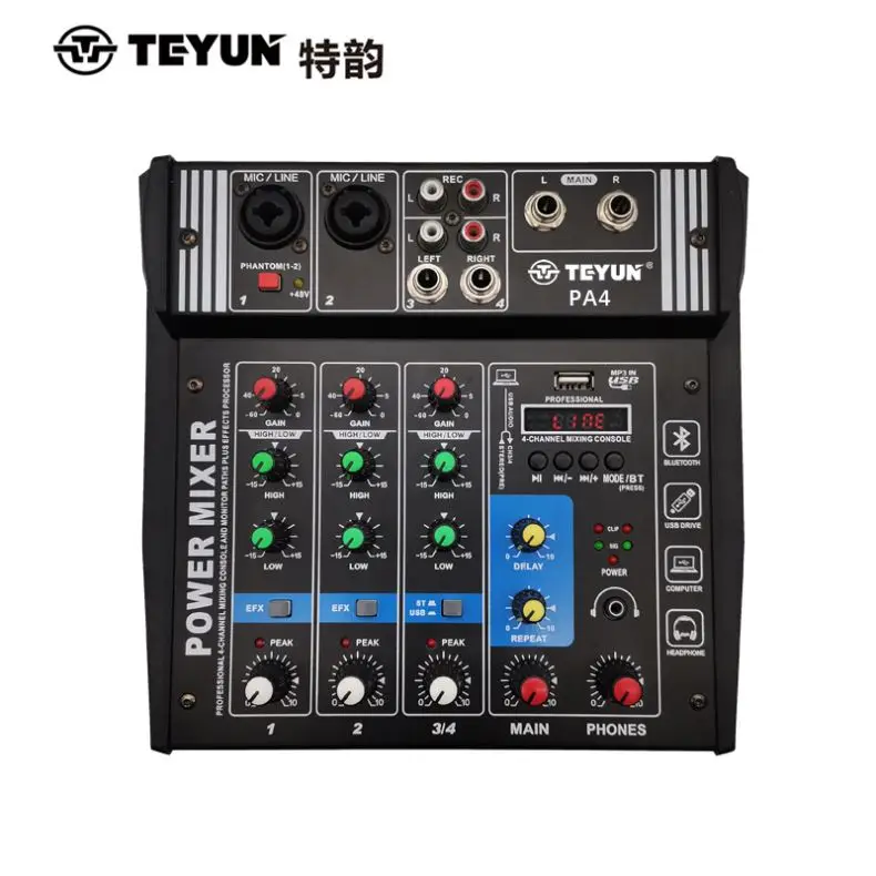 Hot Selling Studio Condenser Dj Equipment Console Player Mixer With Low Price