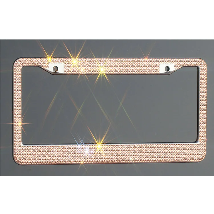 Rhinestone American license plate frame
