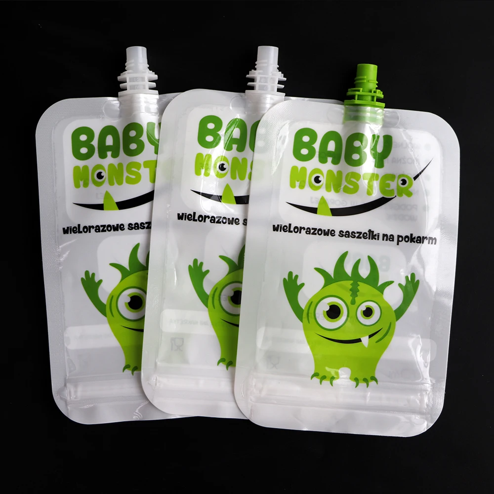 Custom Stand Up baby Food Bag Aluminum Foil Mylar Baby Fruit Nutrition jelly Drinks Juice Spout Pouch Packs For Liquid Cream