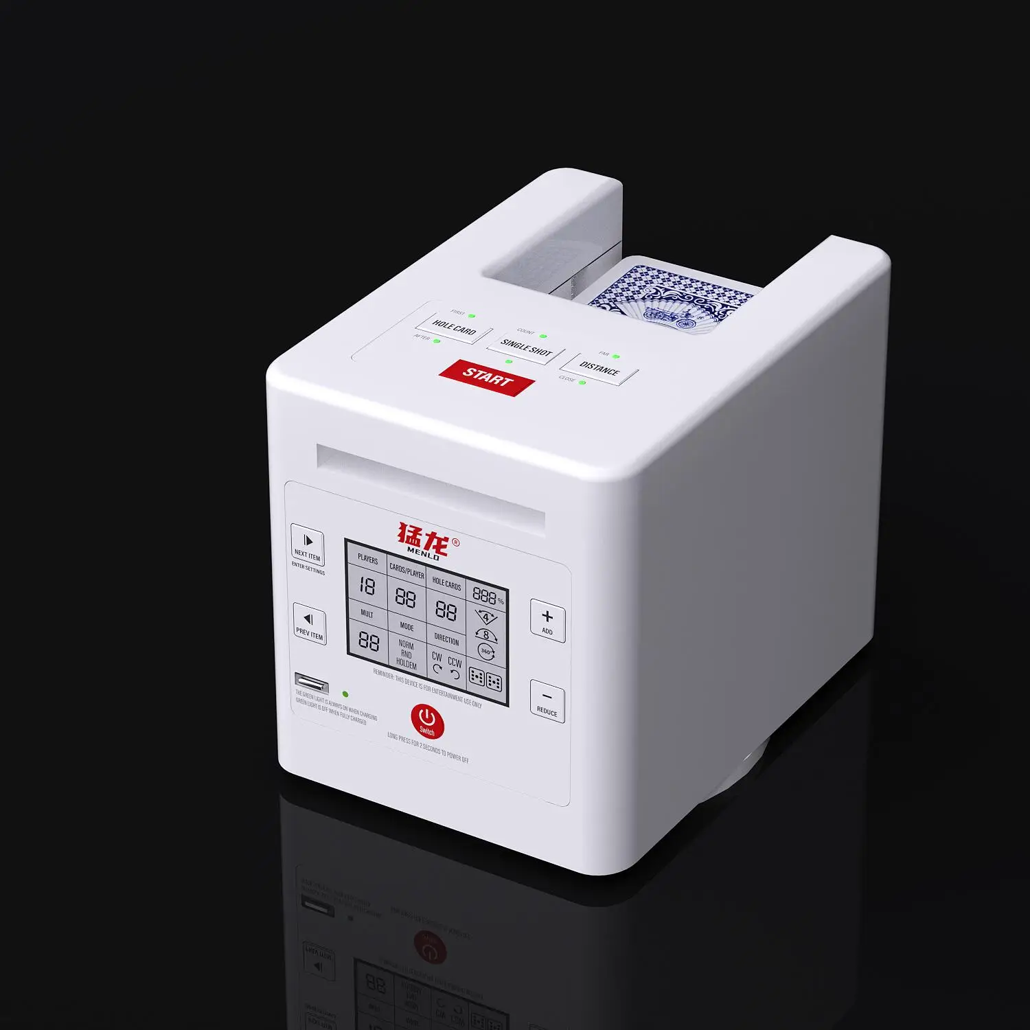 No Shuffling Universal 360 Degree Automatic Playing Card Dealer Machine