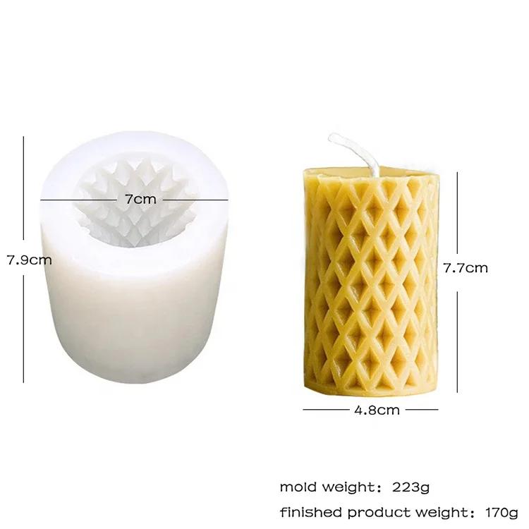 OEM ODM molde de vela de silicona supplies shape wholesale large cement candle jar 3d rubber geometry silicone candle mold