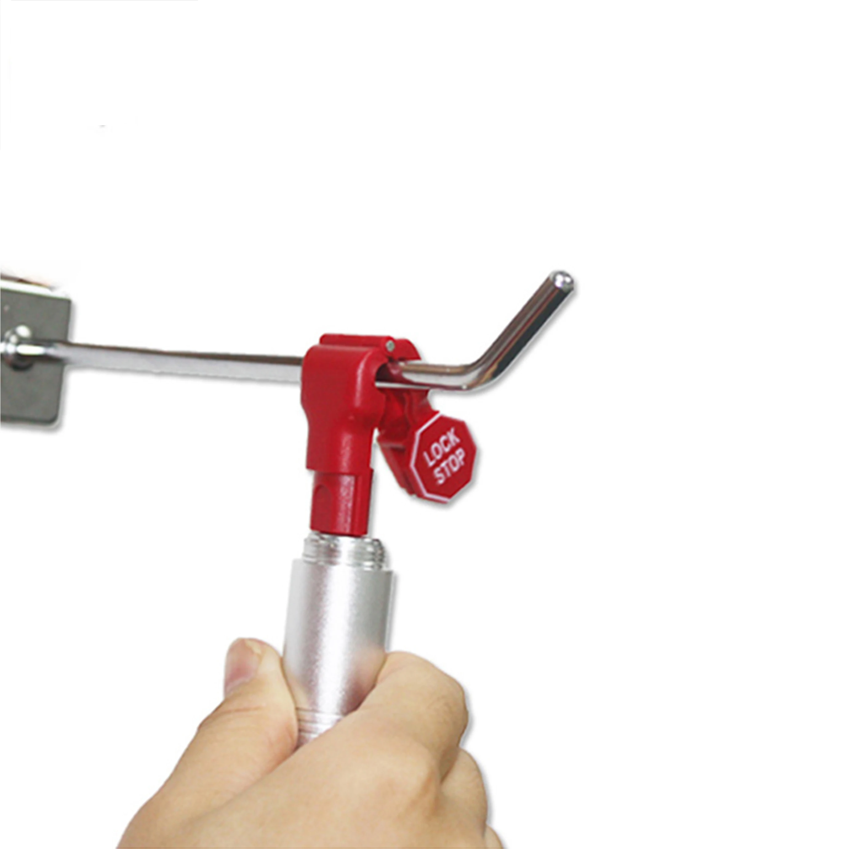 500 PCS EAS Security Single Hook Stop Lock 5 PCS Magnetic Key Retail Store Anti-theft Plastic Stop Lock with the Word STOP LOCK