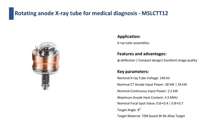 Hot Sale Medical Portable X Ray Accessory 3.5 MHU  CT Tube Price
