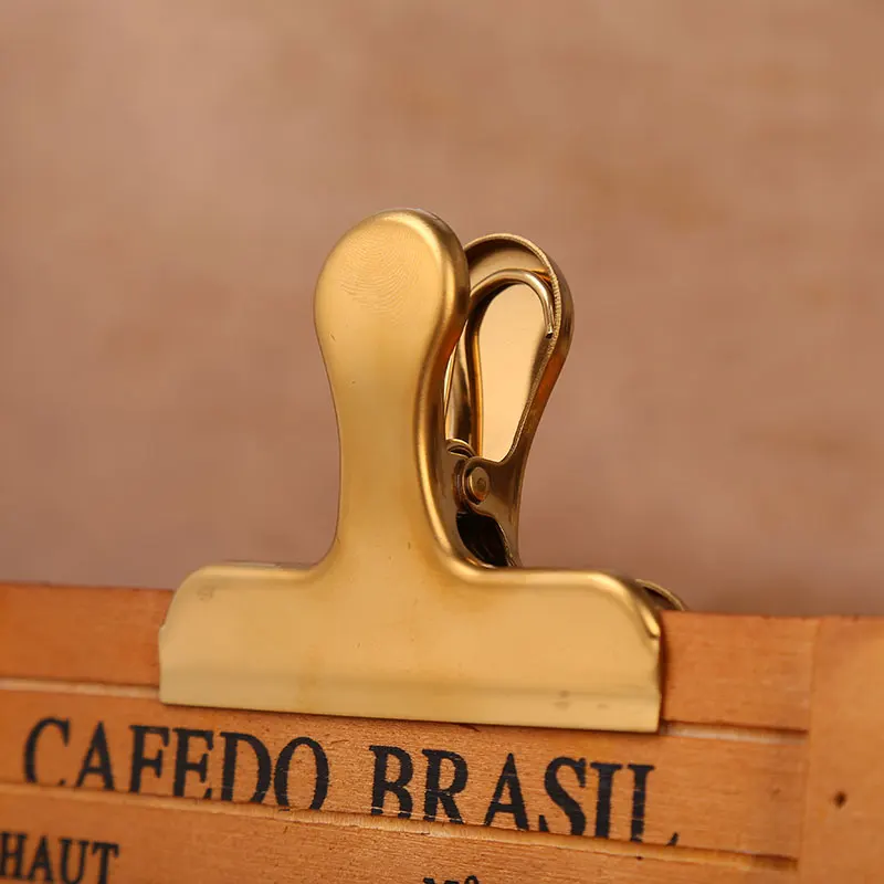 Maxery 2022 винтажная Скандинавская Золотая папка Из Нержавеющей Стали Офисные принадлежности держатель для заметок металлический зажим бумаги