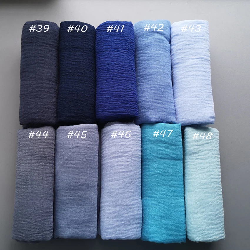 Supplier Custom Wholesale Fashion Turkey Ethnic Scarves Shawls Muslim Scarf For Women Crinkle Hijab