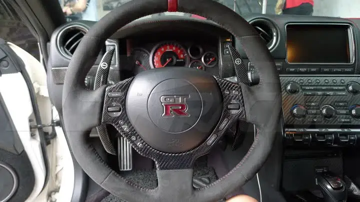 CARBON FIBER INTERIOR SHIFT PADDLES FOR 2008-2016 NISSAN GTR R35