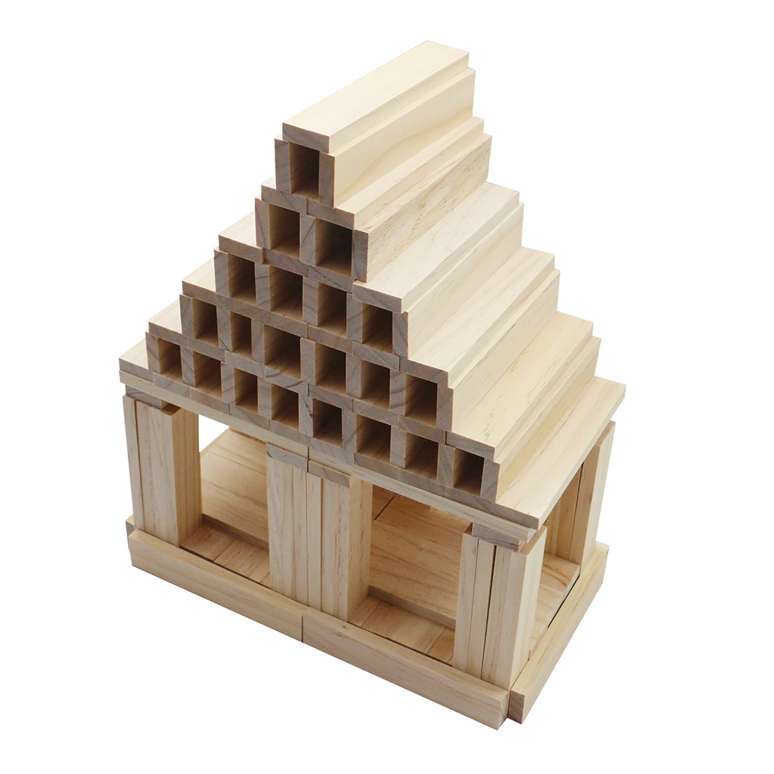 Small Size Unisex Timber Tower Wood Block Stacking DIY Toy Educational Toy with Box