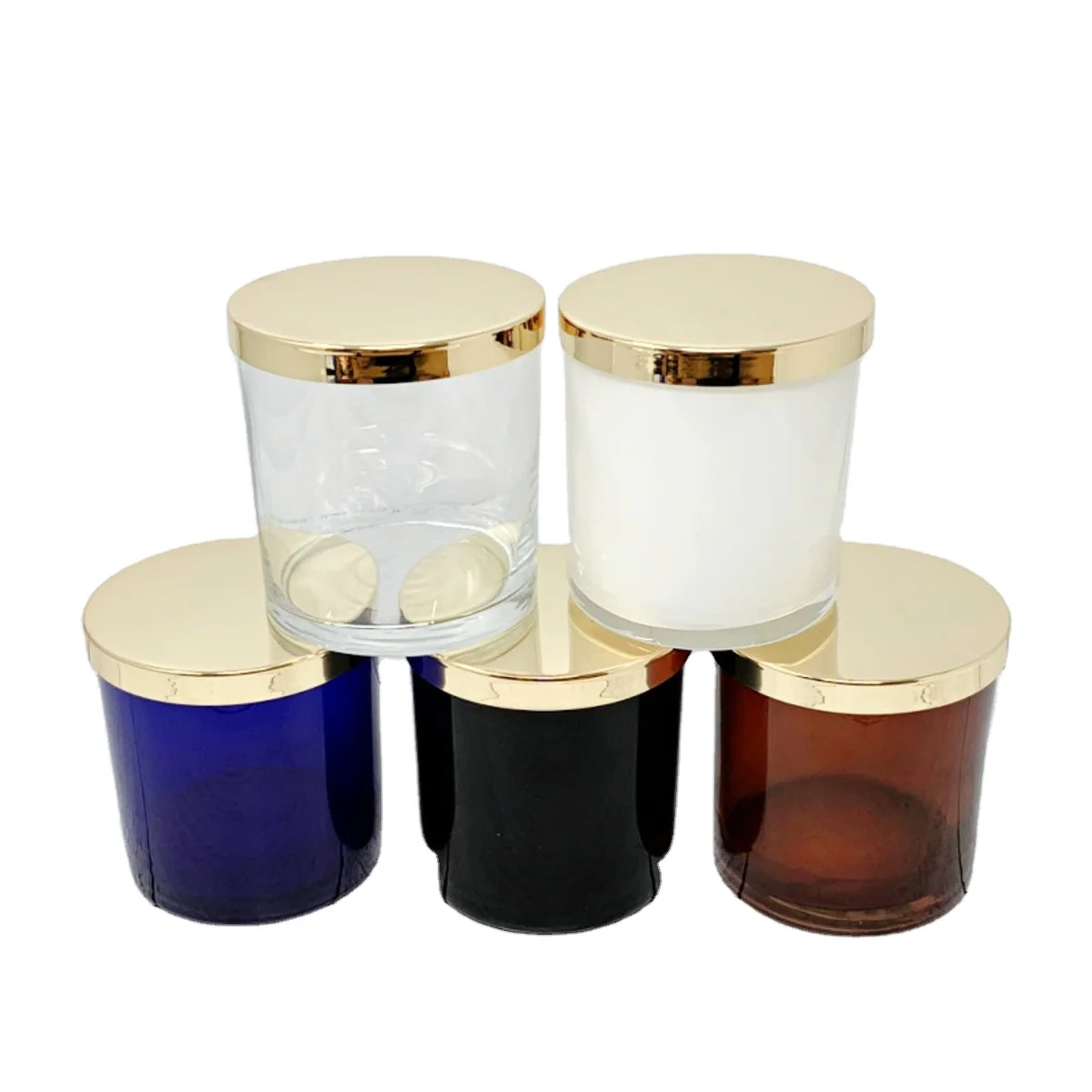 Металлическая плоская крышка для свечей Золотая серебряная розовая золотая черная контейнера банок