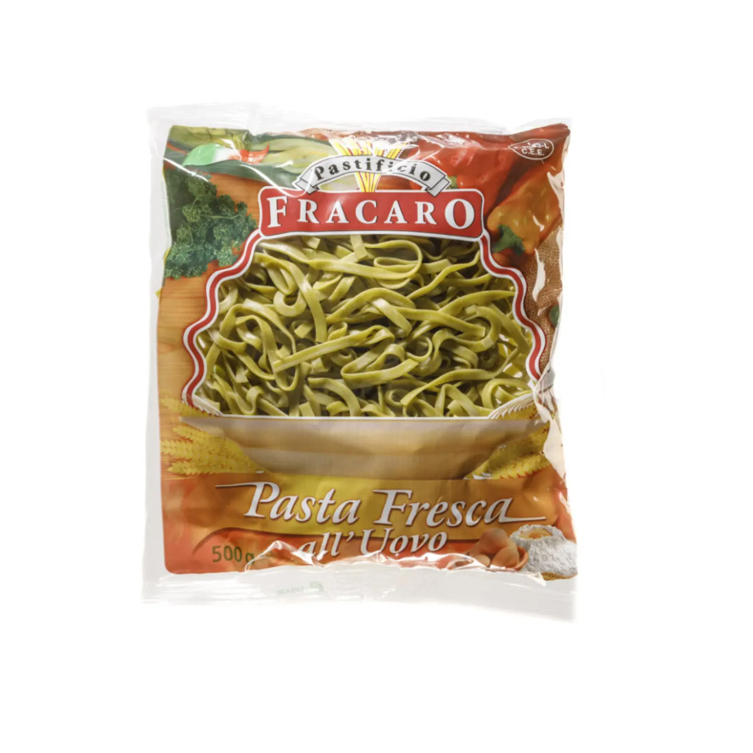 Italian Manufacturer Fresh Egg Fettuccine Pasta with Spinach 500g from Vicenza Wholesale Italian Pasta
