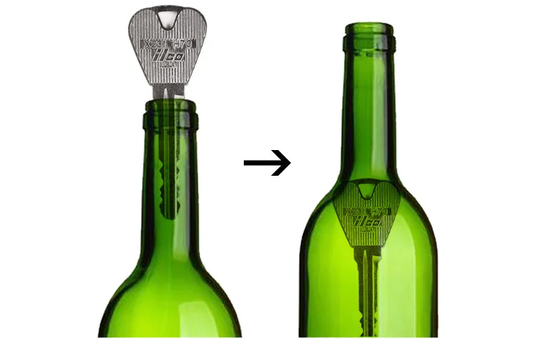 
New Magic Trick Toy Folding Key Thru Bottle Or Ring Penetration Magic Trick Props Magic Joke Toy Easy To Play 