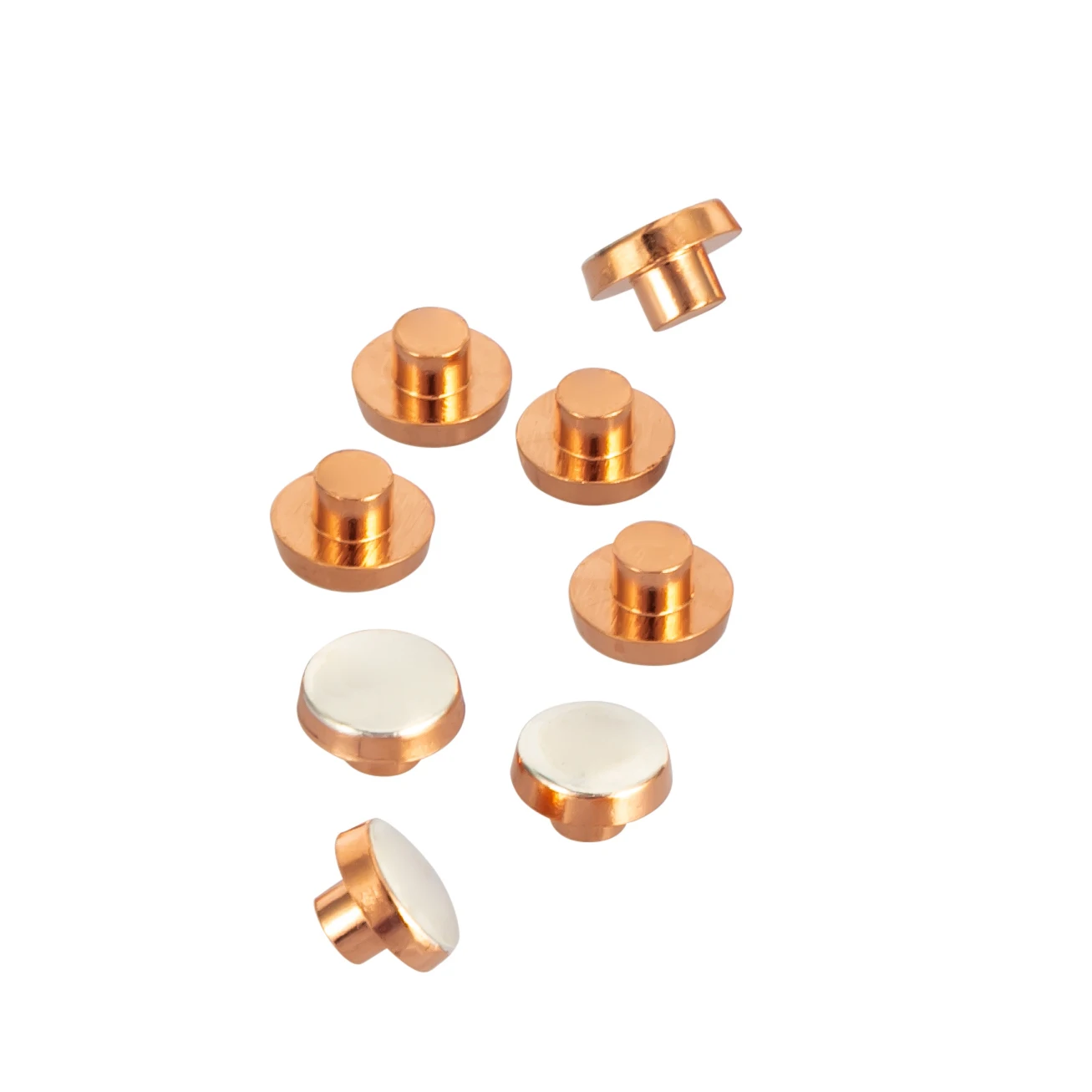 AgCdO AgNi AgSnO2 AgZnO Silver Electrical Contact Bimetal Silver Contact Rivets For Switch Socket