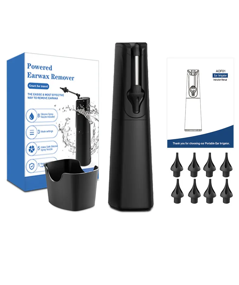 Electric Ear Irrigation Kit Powered  3 Streams Water 3 Modes Ipx7 Waterproof  Ear Cleaner  Ear Wash Cleaning System Rinse