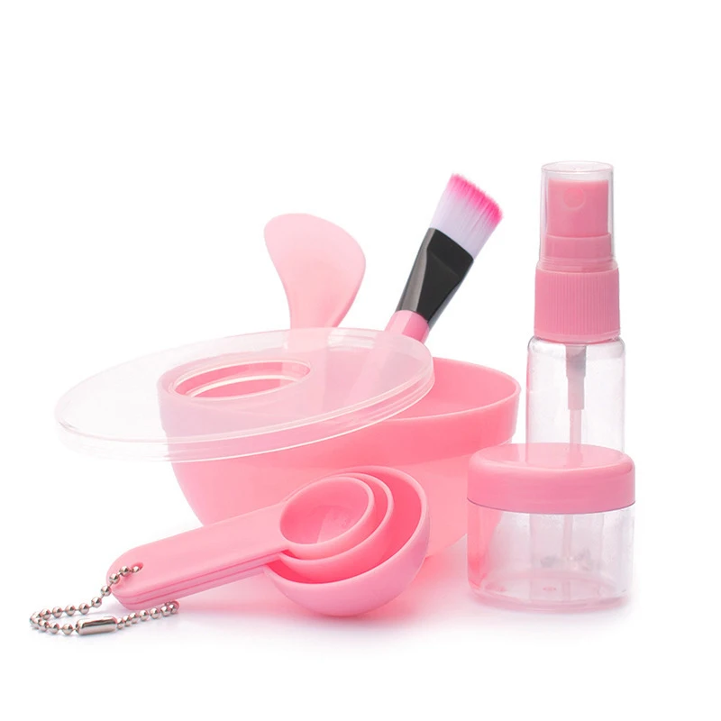 
Miyaup mask facial brush bowl set with sprinkling irrigation face beauty tool set with pink and blue makeup tool mask made brush 