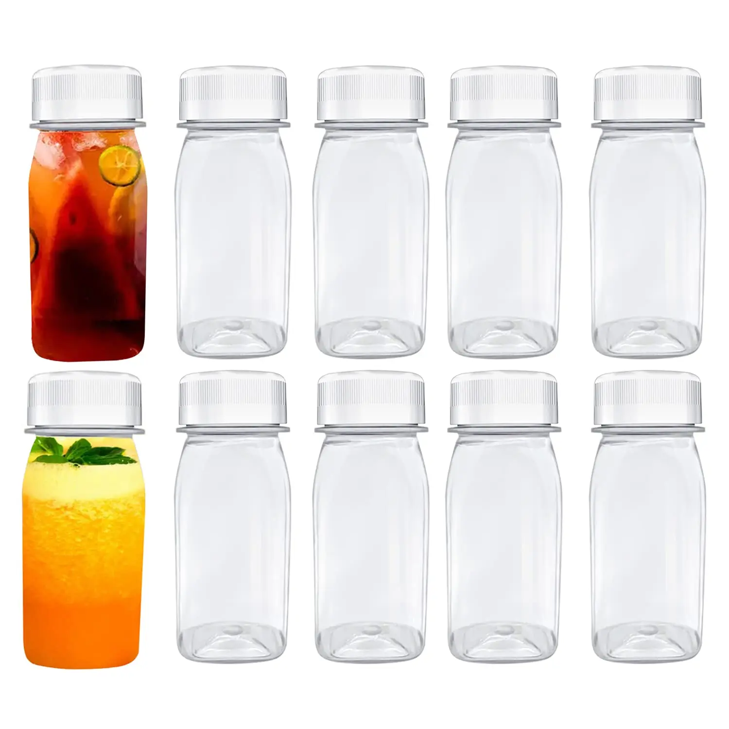 120ml 4OZ Plastic Ginger Shot Bottles Customized PET Organic Juice Sample Bottles