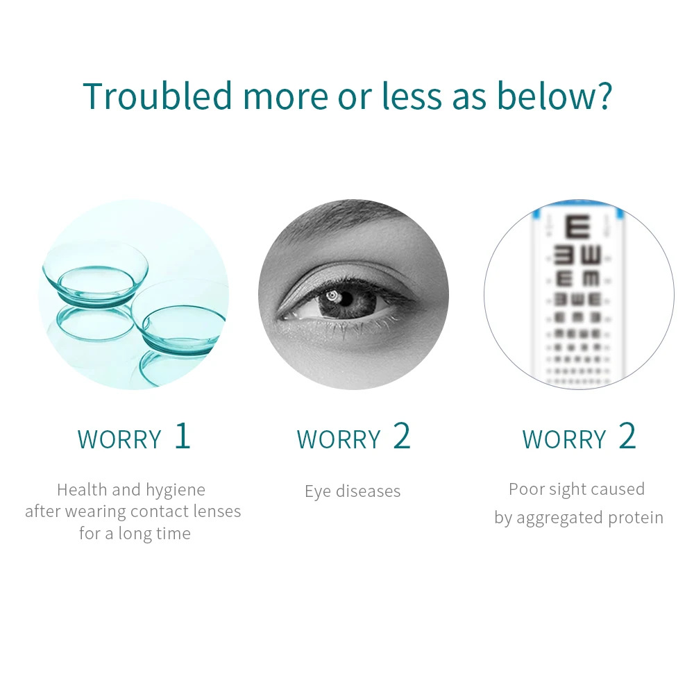 Elliecoo multifunctional contact lens solution cleanser wholesale 60ml