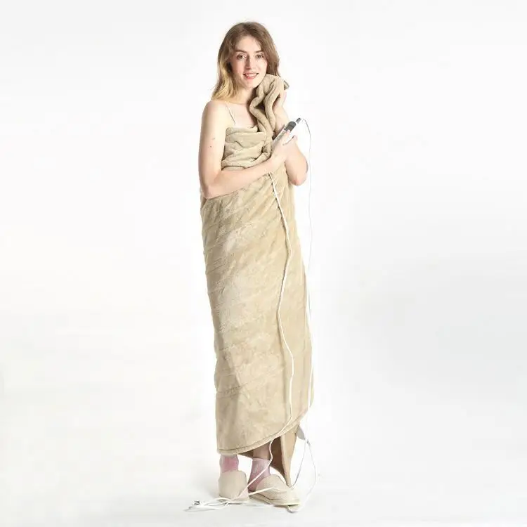 China supply Microfiber Fabric Anti-Pilling flannel electric blanket heated throw flannel