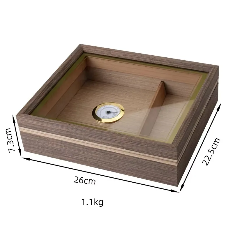 Wholesale Walnut Cigar Case Walnut cigar box Custom Size Logo Small Wedding Gift Box Groomsmen Gift Box humidor cigar