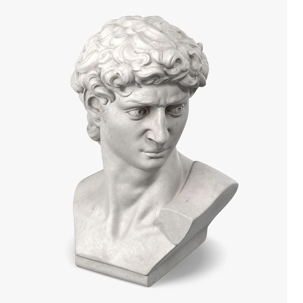polymer custom Rapid Prototype SLA SLS 3D Printing Service 3D Model for bust of david beautiful marble statue
