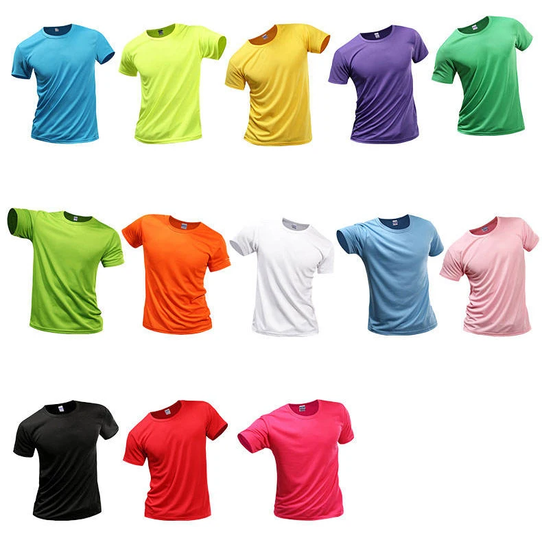 Dry Fit Sublimation Shirts Blanks Tshirts With Logo Custom Logo Printed T-shirts 100 Polyester T Shirt Wholesale T Shirt For Men