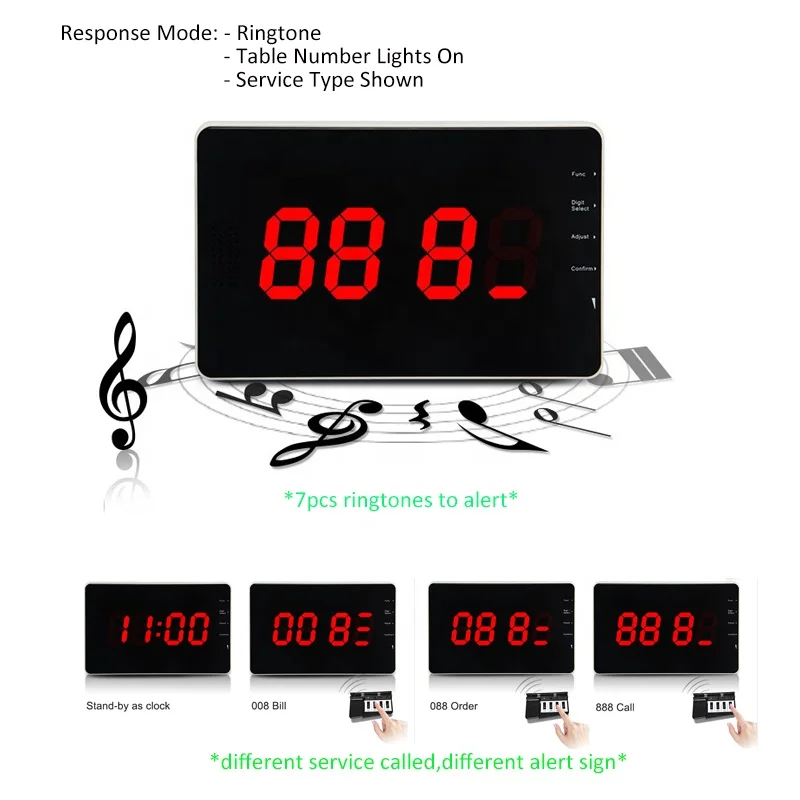 cheap bill button bell to call the waiter table buzzer for waitress restaurant display pager and watch