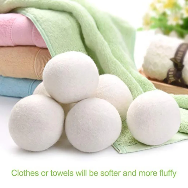 Customized 100% Organic New 7cm natural eco friendly Washing Machine Laundry Clean Ball  wool felt dryer balls