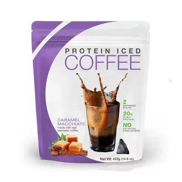 Caffe Mocha Protein Iced Coffee  Vegan Protein mixed inside No Fat  Sugar Free