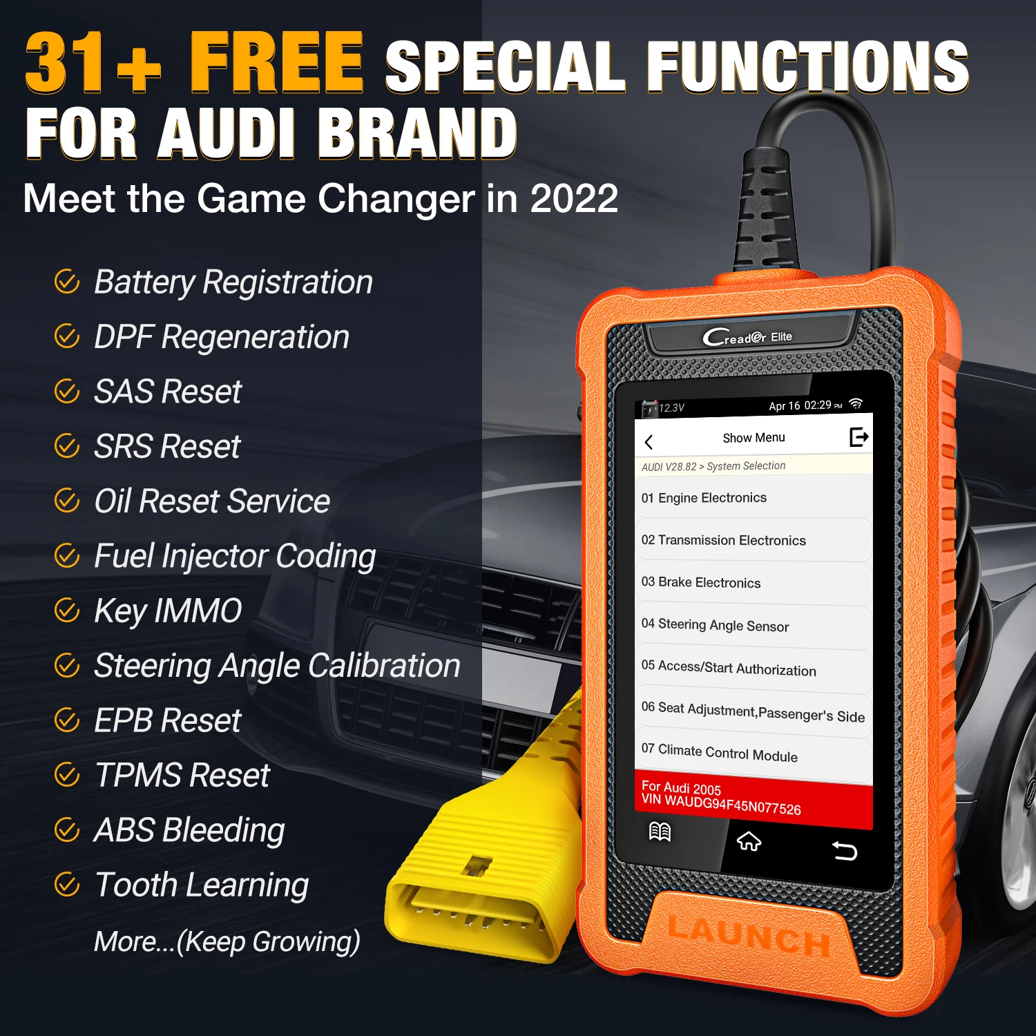 2023 New Product LAUNCH  X431 Creader Elite Full System Car Code Reader Scanner Automotriz Diagnostic Tool For Mercedes
