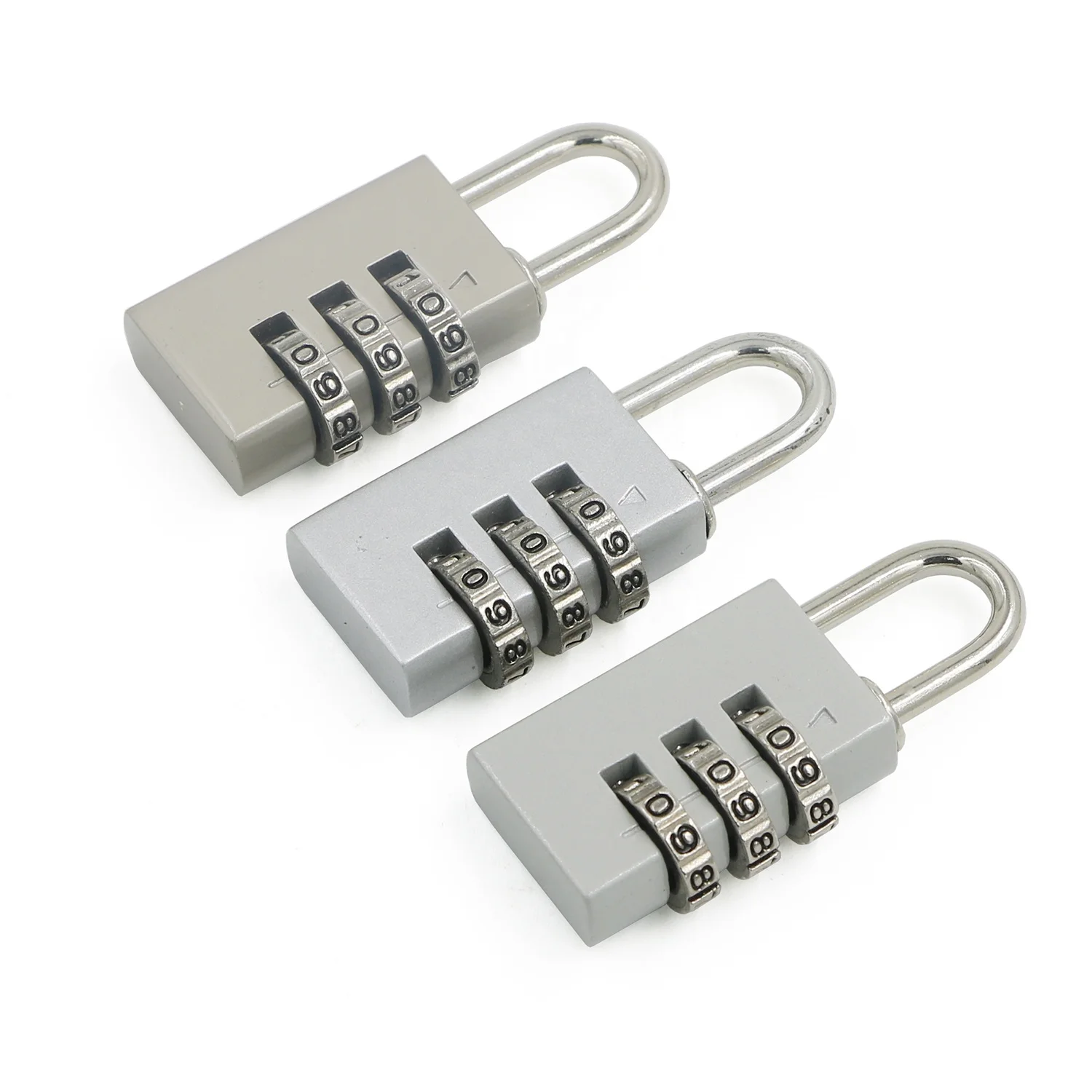 9906A Mini Compact Security Luggage Lock Zinc Alloy 3-Digit Combination Code Backpack Padlock