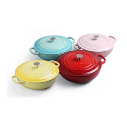 Eco-friendly enamel cast iron casserole
