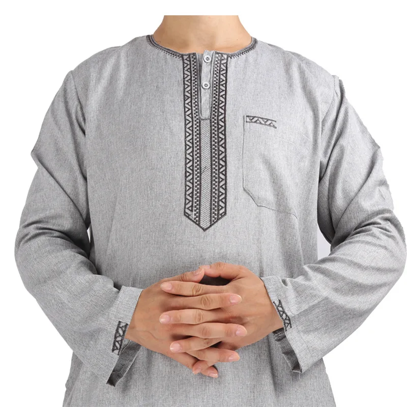 Оптовая продажа марокканская вышивка мужские брюки Исламская одежда Thawb Jubbah Прямая поставка