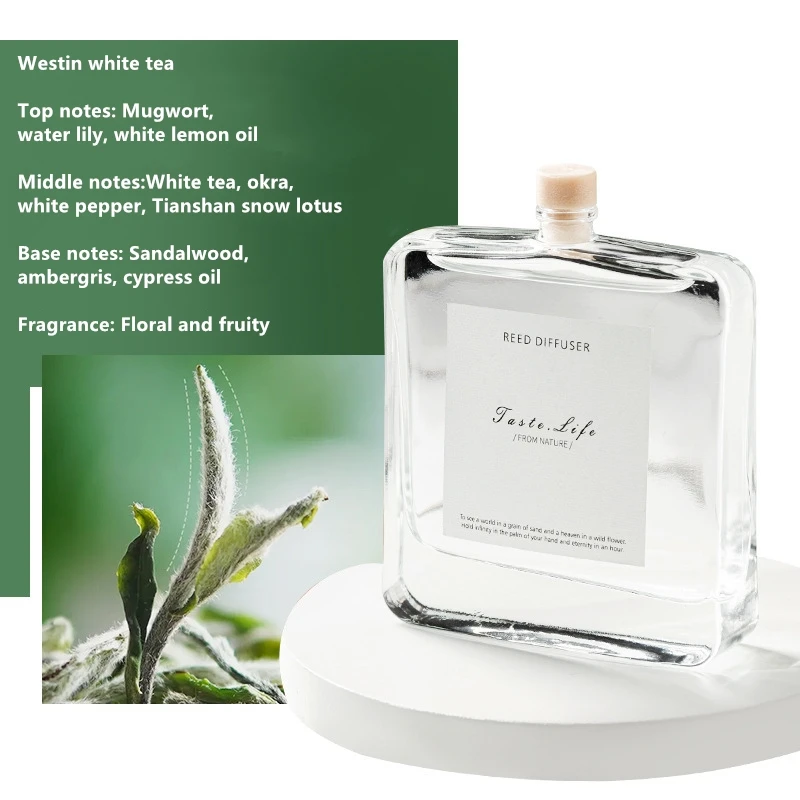 Wholesale Luxury Custom Logo Glass Bottle Aromatic Essential Oil Scent Sticks Perfume Home Reed Diffuser